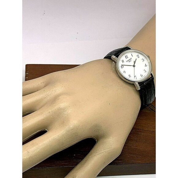 Tissot Women's Watch Swiss Quartz Silver Dial 30mm Black Leather T1092101603200 - Picture 4 of 13